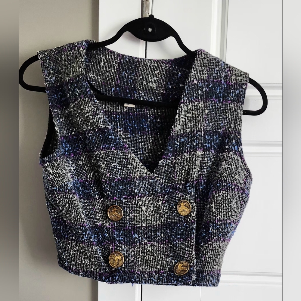 Vintage Ladies Plaid Vest